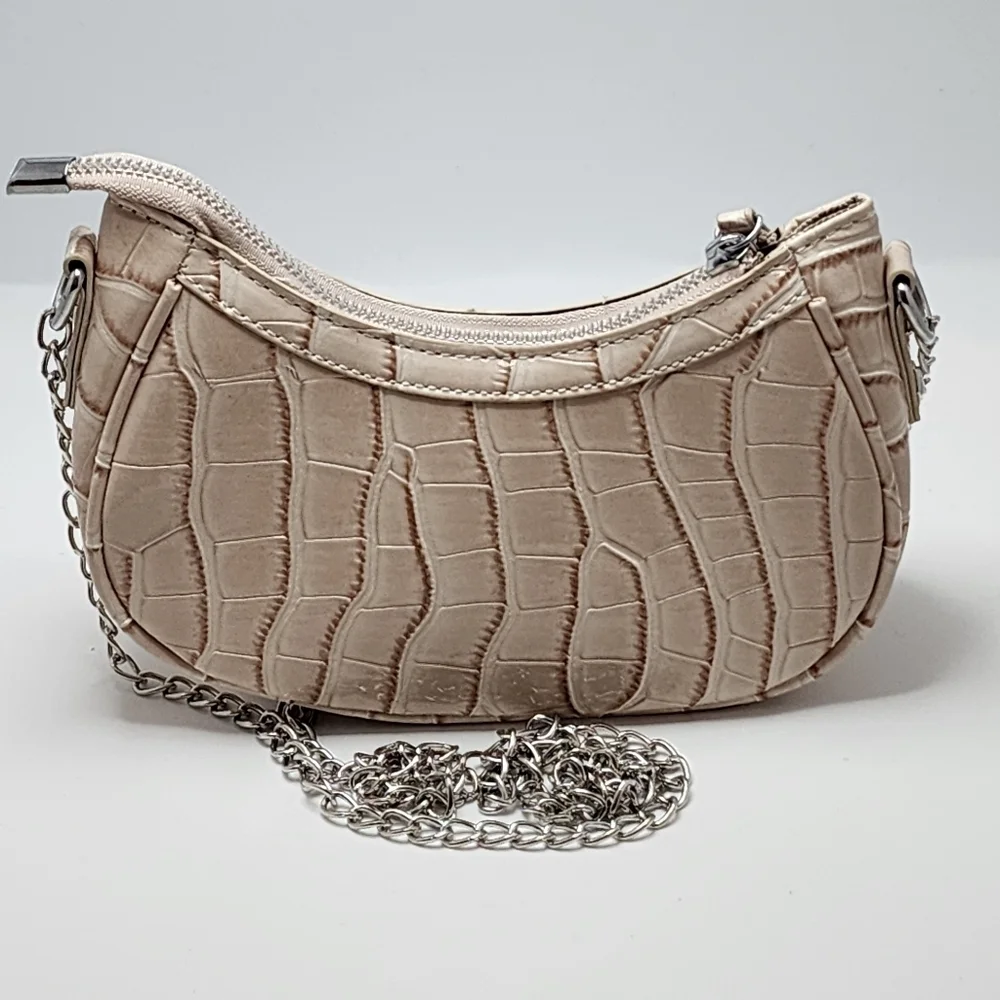 Small Crocodile Embossed Y2K Crossbody Bag